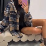 flanelowa koszula w kratę z kapturem LaMilla