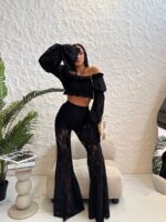 Czarne koronkowe spodnie LaMilla