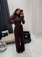 Brązowe spodnie szwedy LaMilla