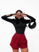 Czarny golf LaMilla z pętelką na palec