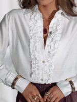 Biała koszula z żabotem Simplicity