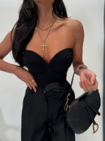 Czarne gorsetowe body LaMilla