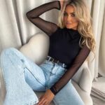 czarna bluzka siateczka by me