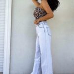 jasno niebieskie jeansy By Me