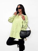 Limonkowa koszula jeansowa LaMilla Club Vip - obrazek 4