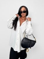 Biała koszula jeansowa LaMilla Club Vip - obrazek 2