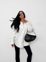 Biała koszula jeansowa LaMilla Club Vip - obrazek 4