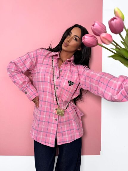Koszula LaMilla w różową kratkę
