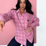 Koszula LaMilla w różową kratkę