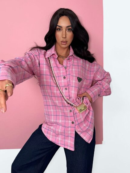 Koszula LaMilla w różową kratkę