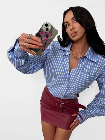 Bawełniana koszula LaMilla w niebieskie paski