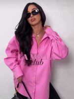 Różowa jeansowa koszula LaMilla Club