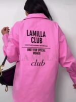 Różowa jeansowa koszula LaMilla Club