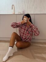 Koszula w czerwoną kratkę LaMilla