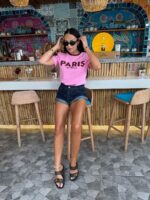 T-shirt różowy Paris LaMilla