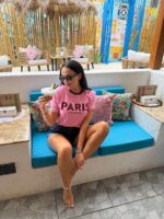 T-shirt różowy Paris LaMilla