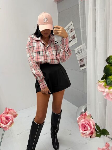 Koszula w różową kratkę LaMilla