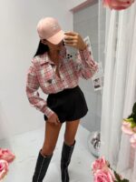 Koszula w różową kratkę LaMilla