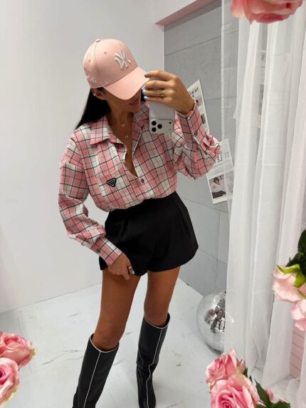 Koszula w różową kratkę LaMilla