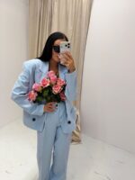 Niebieska marynarka LaMilla i niebieskie eleganckie spodnie LaMilla