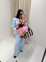 Niebieska marynarka LaMilla i niebieskie eleganckie spodnie LaMilla