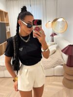 Czarny t-shirt z kieszonką LaMilla