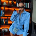 Niebieska koszula Lamilla z kieszonkami