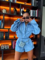 Niebieska koszula Lamilla z kieszonkami