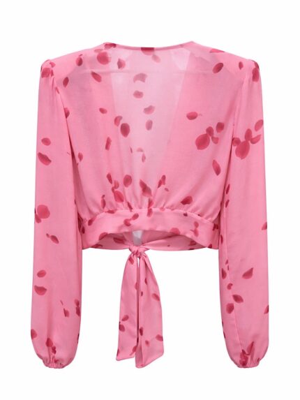 Wiązana bluzka LaMilla w różowym kolorze