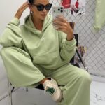 Bluza z kapturem LaMilla typu kangurek w kolorze matcha