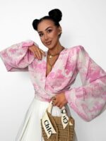 Wiązana bluzka LaMilla różowy Dior