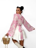 Wiązana bluzka LaMilla różowy Dior