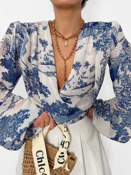 Wiązana bluzka LaMilla granatowy Dior