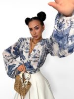 Wiązana bluzka LaMilla granatowy Dior