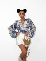 Wiązana bluzka LaMilla granatowy Dior