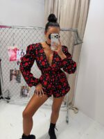 Kombinezon LaMilla w czerwone kwiaty maki