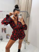 Kombinezon LaMilla w czerwone kwiaty maki