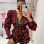 Kombinezon LaMilla w czerwone kwiaty maki