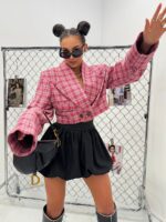 Krótka marynarka w kratkę LaMilla