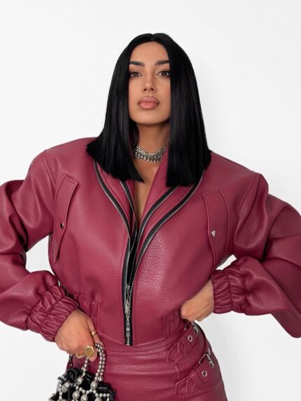 bordowa ramoneska LaMilla