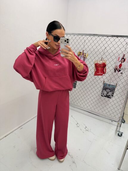 Bordowe spodnie dresowe LaMilla
