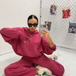 Bordowa bluza LaMilla kangurek