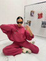 Bordowa bluza LaMilla kangurek