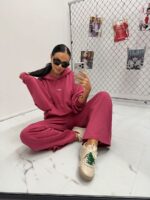 Bordowe spodnie dresowe LaMilla