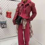 Bordowe spodnie dresowe LaMilla