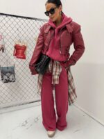 Bordowe spodnie dresowe LaMilla