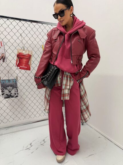 Bordowe spodnie dresowe LaMilla