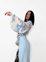 Niebieskie eleganckie spodnie LaMilla