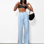 Niebieskie eleganckie spodnie LaMilla