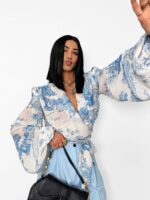 Wiązana bluzka LaMilla dior niebieski